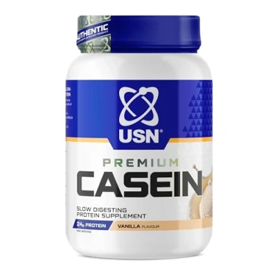 Image of USN Casein, Slow Digesting Premium Protein Shake, 24 g of Per Serving, Vanilla, 908