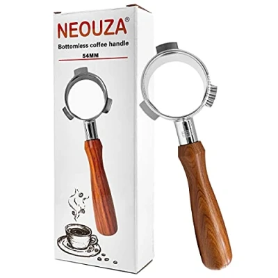 Image of NEOUZA Espresso Bottomless 54mm Portafilter Compatible for Breville 870/875/878/880 Filter Basket 304 Fool Stainless Steel Coffee Machine Tool