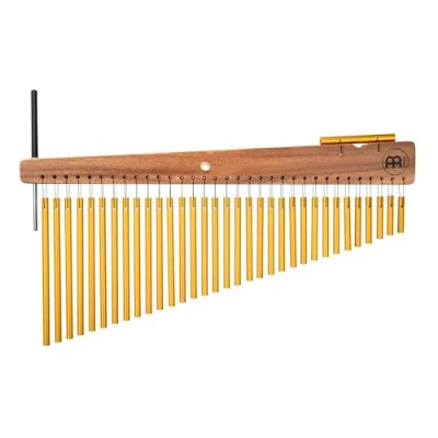 Image of Meinl Percussion High Frequency Chime Musical Instrument with 33 Sound Bars 1 row Including Mallet Wood and Aluminum, Natural Gold (CH33HF)