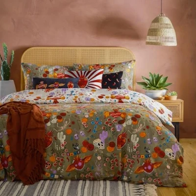 Image of furn. La Vida Festive Reversible Duvet Cover Set