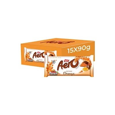 Image of Aero Orange Milk Chocolate Sharing Bars, 15 x 90 g