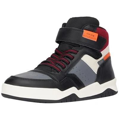 Image of Geox J Perth Boy F Sneaker, Black Orange, 10 UK Child