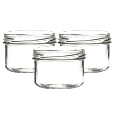 Image of 120ml / 4oz Verrine Jam Jars Including Gold Twist Off Caps Glass Preserve &amp; Chutney J&amp;B (100)