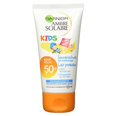 Image of Garnier Ambre Solaire Sunscreen Kids/Children&#039;s Milk Extra Waterproof/SPF 50+, 1 Pack 50 ml (Packaging may vary)