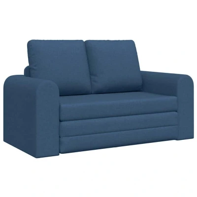 Image of vidaXL Floor Sofa Bed 2 in 1 Blue 148x71x83 cm Fabric