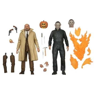 Image of NECA Michael Myers RXZER23, Halloween 2, Pack of 2 Action Figure, Multicolor