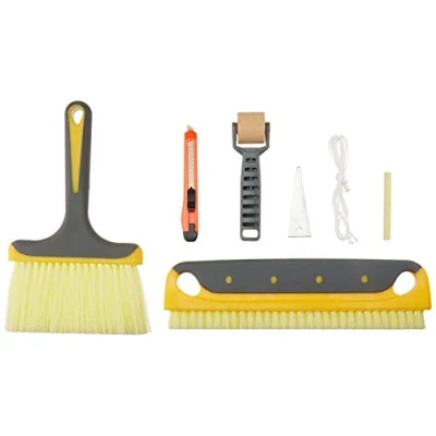 Image of Amazon Basics Wallpaper Kit with Soft Grip Brushes, 7 Pieces