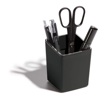 Image of Durable 761458 VARICOLOR Smart Office Pen Cup, Desk Top Storage Charcoal