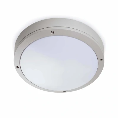 Image of Yen 1 Light Outdoor Ceiling White, Grey IP54, E27