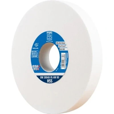 Image of PFERD Sanding Block disc, 300 x 40 76 mm, Design HSS, Grain Size 80, White Corundum, 39009706 disc with Long Service Life for Working high Alloy steels