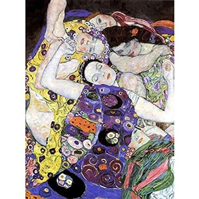 Image of Wee Blue Coo Klimt The Maiden 1913 Unframed Art Print Poster Wall Decor 12X16 Inch
