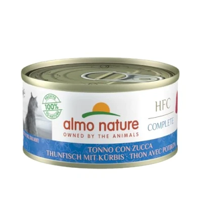Image of Almo Nature HFC Cat Wet Food Complete with Tuna &amp; Pumpkin (Pack of 24 x 70g Tins)