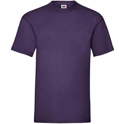 Image of Fruit of the Loom Men&#039;s Valueweight Short Sleeve T Shirt, Purple, Large