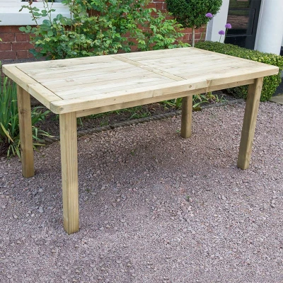 Image of Forest Rosedene Wooden Garden Table 5&#039;x3&#039; (1.5x0.9m)