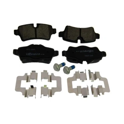 Image of 6778327 brake pad set MAPCO 6885 Rear Axle prepared for wear indicator with caliper screws, anti squeak plate accessories