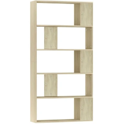 Image of vidaXL Book Cabinet/Room Divider Sonoma Oak 80x24x159 cm Engineered Wood