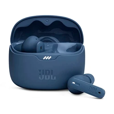 Image of JBL Tune Beam Wireless Bluetooth Noise Cancelling Earbuds Blue, Blue