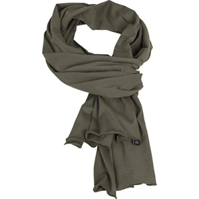 Image of Build Your Brand Unisex&#039;s Jersey Scarf, Olive, One Size