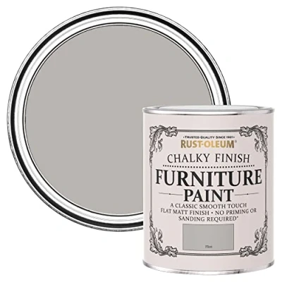 Image of Rust Oleum Chalky Finish Furniture Paint, Flint 750ml