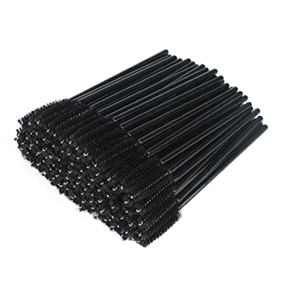 Image of G2PLUS 100 PCS Black Eyelash Brushes Spoolies Eyebrow Spoolie Disposable Mascara Wands Extension for Extensions