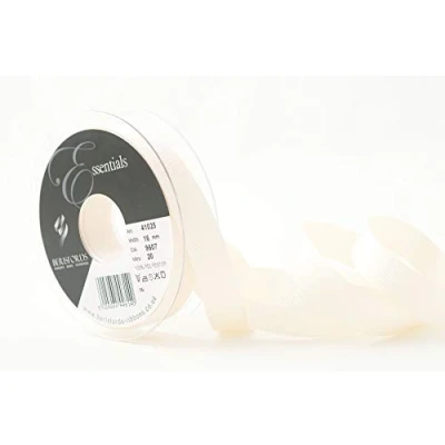 Image of Berisfords Grosgrain, Polyester, Ivory, 16mm