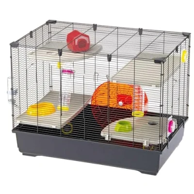 Image of Ferplast VILLAGE 80 Large Hamster Cage Spacious Five Storey Habitat with Tunnel System Extra Exercise Wheel &amp; Accessories Included Tubes Connect&amp;Play, 82x51xh62cm