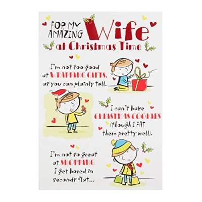 Image of Hallmark Medium Wife &quot;Loving You&quot; Christmas Card