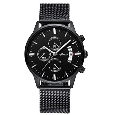 Image of MICGIGI Mens Quartz Waterproof Stylish Watch Calendar Display with Stainless Steel Mesh Band