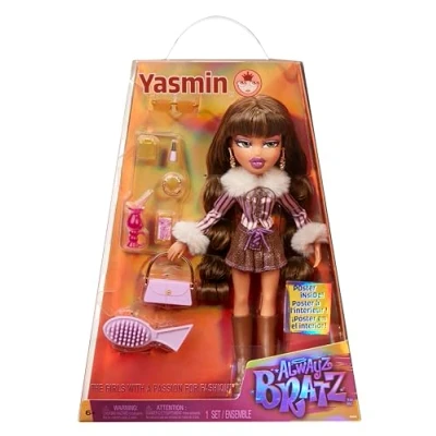 Image of Bratz Alwayz Fashion Doll Yasmin With 10 Accessories and Poster Kids Toy Great for Ages 6 Older