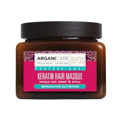 Image of Arganicare Keratin hair Masque keeps Sleek &amp; Shine with Certified Organic Argan Oil 500ml
