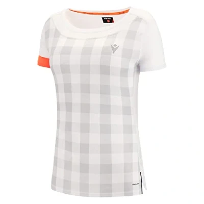 Image of Macron Run Prime Scc Bridget T Shirt Print Wht/Ncor SS Wmn Women&#039;s