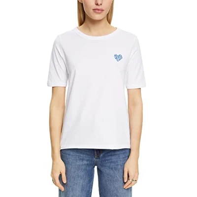 Image of ESPRIT Women&#039;s 013ee1k327 T Shirt, White, XXS
