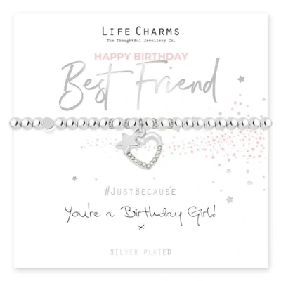 Image of Life Charms Happy Birthday Best Friend Bracelet