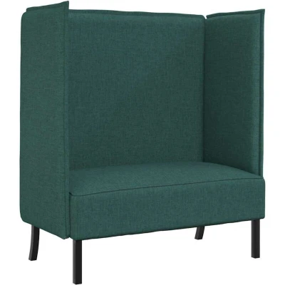 Image of vidaXL Highback Sofa Dark Green 109x56x121 cm Fabric