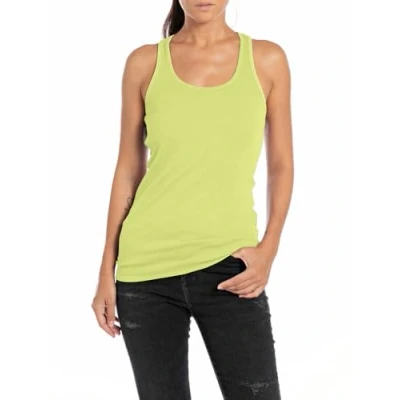 Image of Replay women&#039;s tank top, crew neck, Yellow (Acid 734), XS