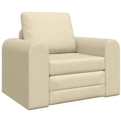 Image of vidaXL Floor Sofa Bed 2 in 1 Cream 98x71x83 cm Fabric