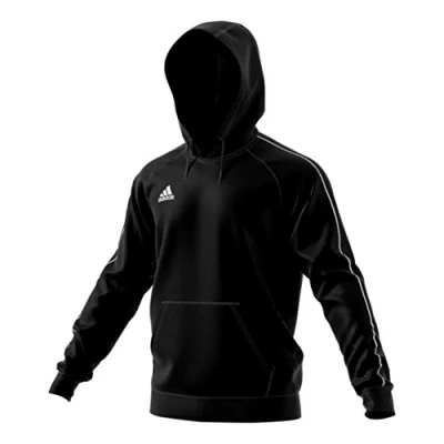 Image of Adidas Kid&#039;s Core 18 Hoody, Black/White, Size 128