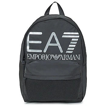 Image of Emporio Armani backpack man EA7 big logo black/silver UBS23EA05 245063, Black, L