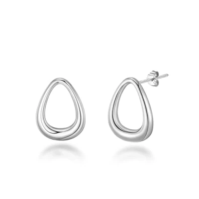 Image of Philip Jones Sterling Silver Open Drop Earrings