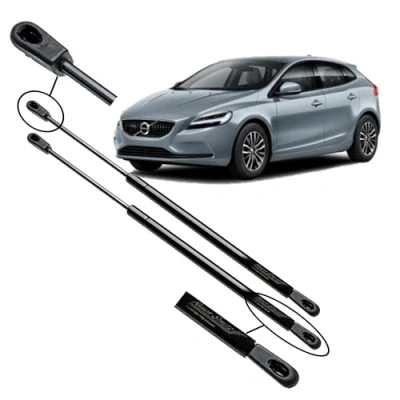 Image of Ramor Strutz 2x Boot Gas Struts Compatible with a Volvo V40 2012 2019. Tailgate Springs Replacement for 31395607 and others.