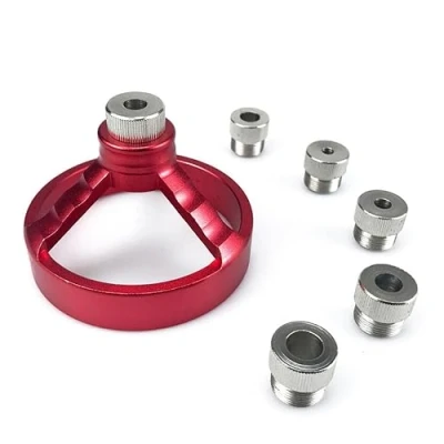 Image of DEWIN Drill Vertical Guide Jig, 6/7/8/9/10mm Woodworking Hole Puncher Kit Stainless Steel Jig Positioner, Straight Angle Doweling Tool ​for Electric Power Hand