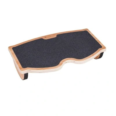 Image of StrongTek Under Desk Foot Rest Rocker, Stool, Natural Wood, Non Slip Surface, Ergonomic Pressure Relief for Proper Posture Support, Home, Work, and Office PC Use, Compact (350LB Capacity)
