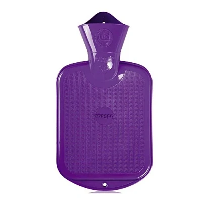 Image of Classic 0.8 Litre Purple Rubber Hot Water Bottle Heat Therapy for Children and Kids by Sanger