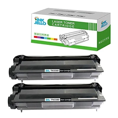 Image of InkJello Compatible Toner Cartridge Replacement for Brother DCP 8110DN 8250DN HL 5440D 5450DN 5450DNT 5470DW 6180DW 6180DWT MFC 8510DN 8520DN 8950DW 8950DWT TN3380 (Black, Double Pack)