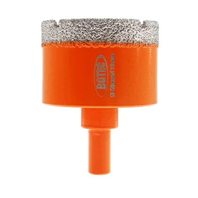 Image of BGTEC Diamond Core Drill Bits, 50mm Triangle Shank Hole Saw Bits for Ceramic Porcelain Tile Marble Granite Stoneware Quartz Vacuum Brazed Bit 65mm Length