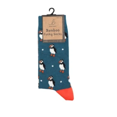 Image of Bartleby Ladies Funky Bamboo Socks Puffy Puffin Size 4 7