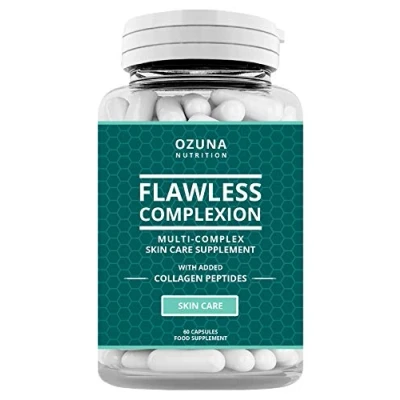 Image of Flawless Clear Skin Supplement for Radiant Complexion Multi Complex Formula with Collagen Peptides Supports Hydration &amp; Elasticity Unisex 30 Day Supply