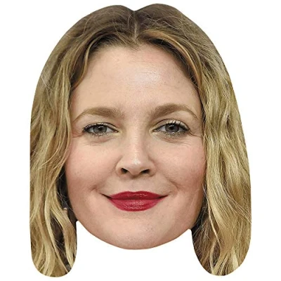 Image of Drew Barrymore (Lipstick) Celebrity Mask, Flat Card Face, Fancy Dress Mask
