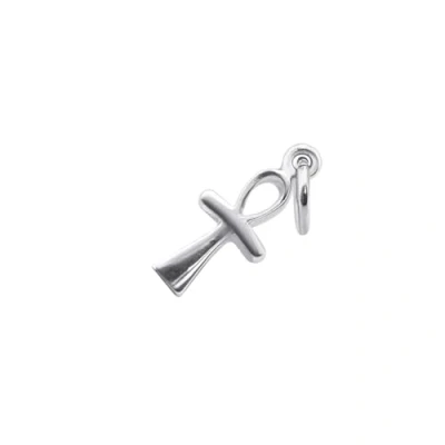 Image of Silverly 925 Silver Small Ankh Cross Pendant for Necklace or Charm Bracelet Sterling Egyptian Charms Earrings Symbolic Unique Wiccan Jewellery Women