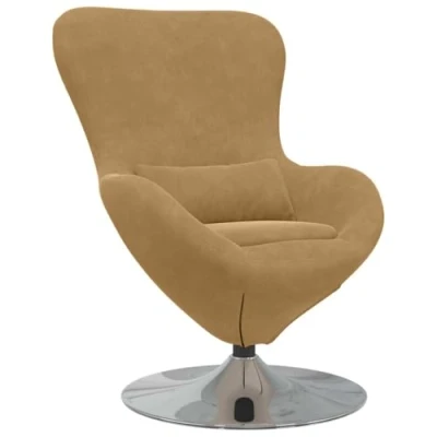 Image of vidaXL Egg Chair Brown Velvet
